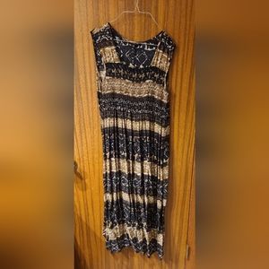 Notations print dress